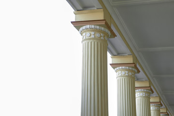 White columns