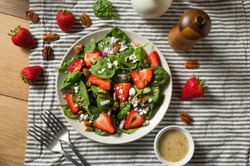 Homemade Organic Fresh Strawberry Salad