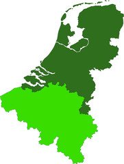 map of netherlands and belgium - obrazy, fototapety, plakaty
