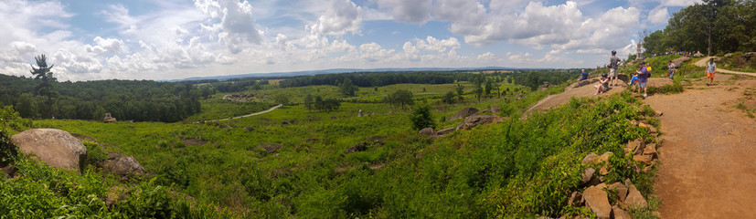 Panoramic View of Little Round Top at Gettysburg