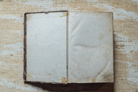 blank open book, sentimental vintage background