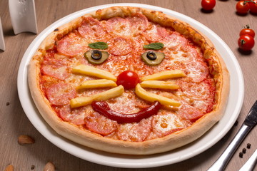 Pepperoni children's pizza will see a smiley face