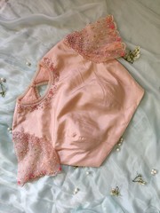 Pink dress blouse front
