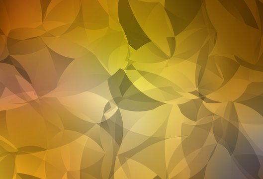 Dark Yellow vector low poly background.