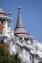 Detalle de un tejado en Madrid