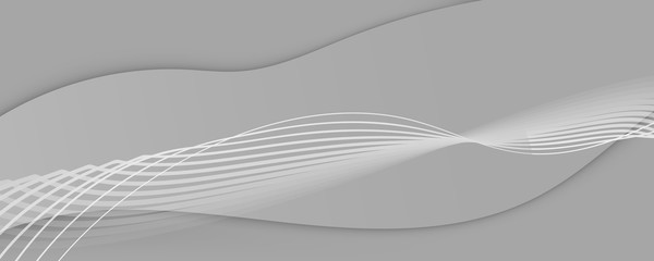 Light Memphis Fluid Shapes. 3d Flow Lines Poster. 