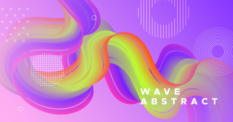 Graphic Color Fluid. Wave Concept. Vibrant 