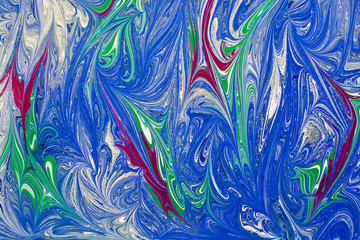 Ebru style background with different patterns in high quality