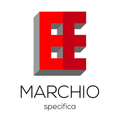 Lettere 3D - 001 - E - marchio o logotipo