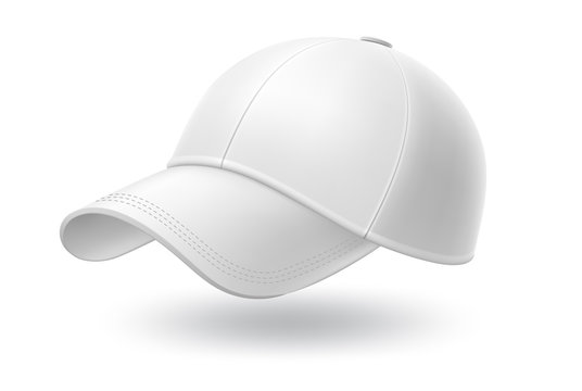 Vector realistic white baseball cap mock up