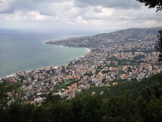 Fototapeta na wymiar Jounieh bay in Lebanon