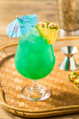 Boozy Refreshing Blue Hawaii Cocktail