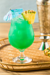 Boozy Refreshing Blue Hawaii Cocktail