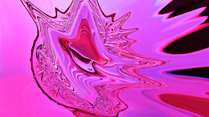 Abstract glowing pattern in blue and magenta colors as background. Futuristic curved lines. Concept.