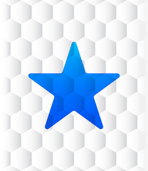 Star icon hexagon seamless pattern abstract white background