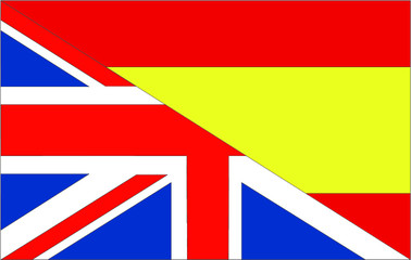 flag of british and spain