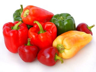 multicolor peppers,zzucchinies,egg-plants and other vegetables close up