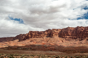 Endless folds of the mountain range in the desert, AZ, USA