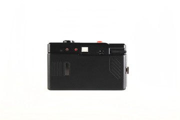The very rare automatic film camera on white background.