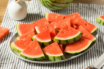 Raw Organic Green and Pink Watermelon