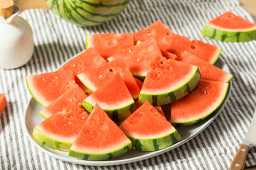 Raw Organic Green and Pink Watermelon