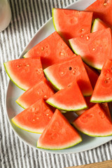 Raw Organic Green and Pink Watermelon