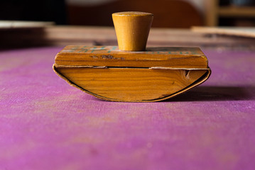 
old wooden stamp seal