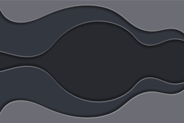 Abstract curved wave with blur effect for your design. Illustration with curves lines. Wavy paper cut background. Blur.