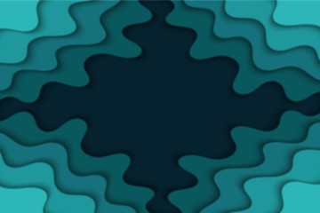 Abstract curved wave with blur effect for your design. Illustration with curves lines. Wavy paper cut background. Blur.