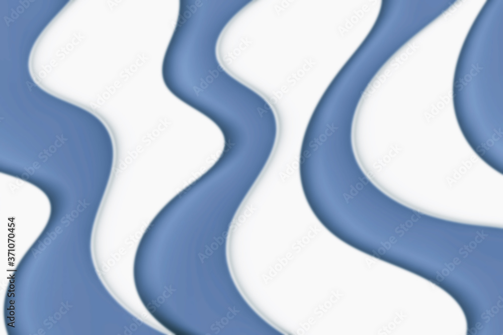 Poster abstract curved wave with blur effect for your design. illustration with curves lines. wavy paper cu