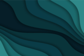 Fototapeta premium Abstract curved wave with blur effect for your design. Illustration with curves lines. Wavy paper cut background. Blur.
