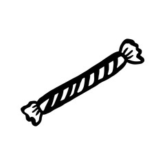 Vector halloween candy clipart. Funny, cute illustration for seasonal design, textile, decoration kids playroom or greeting card. Hand drawn prints and doodle.