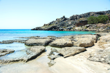 Fototapeta na wymiar Elafonisi Strand in Kreta