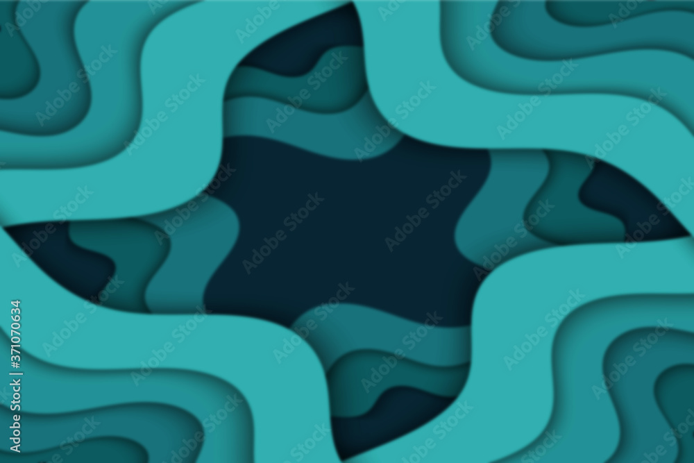 Poster abstract curved wave with blur effect for your design. illustration with curves lines. wavy paper cu