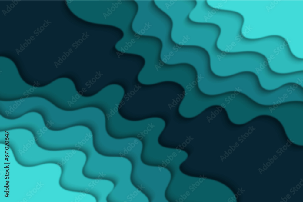 Poster abstract curved wave with blur effect for your design. illustration with curves lines. wavy paper cu