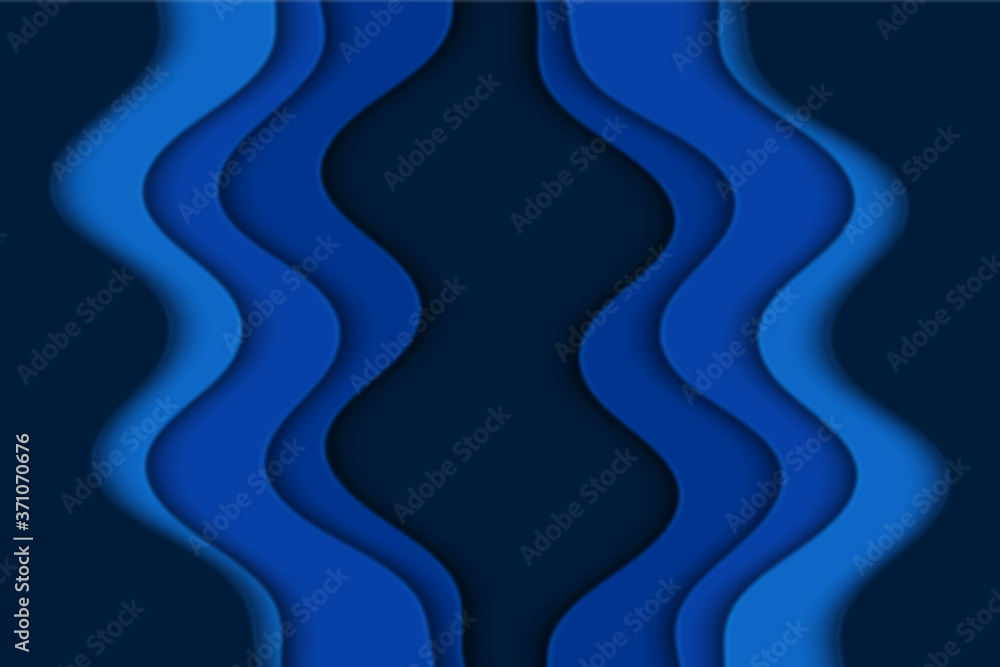 Poster abstract curved wave with blur effect for your design. illustration with curves lines. wavy paper cu