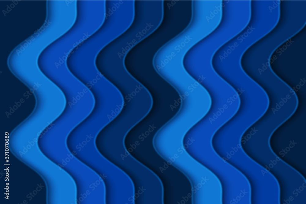 Poster abstract curved wave with blur effect for your design. illustration with curves lines. wavy paper cu