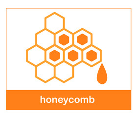 honeycomb structure flat icon. Vector for banner, graphic, advertisement, web page.