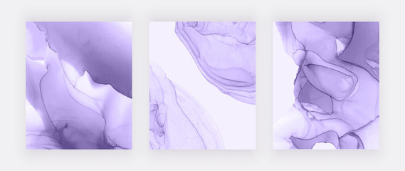 Purple alcohol ink design covers. Abstract hand painted background.
