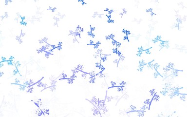 Light Pink, Blue vector abstract pattern with branches.