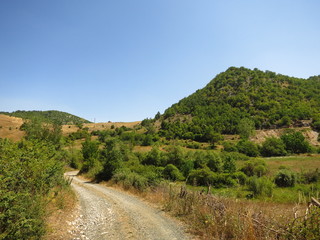 Fototapeta na wymiar Hiking close to Vithkuq, Albania
