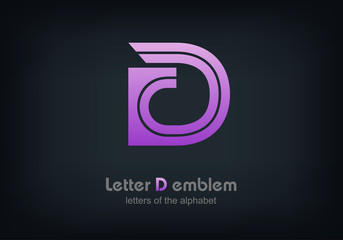 Letter D logo icon design template elements, Vector illustration Eps 10