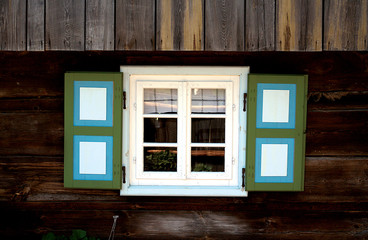 Obraz na płótnie Canvas Old cottage window.