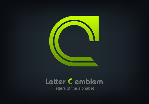 Letter C logo icon design typography template elements, ABC concept type as logotype, Leters of the alphabet, Vector illustration Eps 10