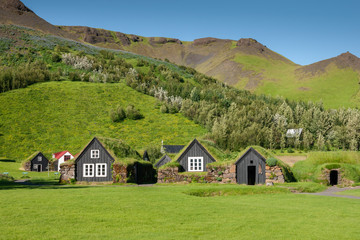 Fototapeta na wymiar Historical Buildings, Skogar Museum, Iceland
