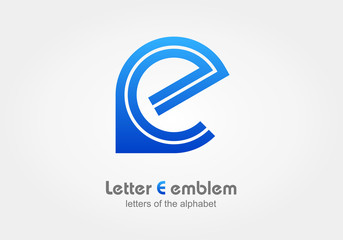 Letter E logo icon design typography template elements, ABC concept type as logotype, Leters of the alphabet, Vector illustration Eps 10