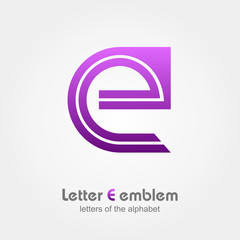 E Letter logo icon design typography template elements, ABC concept type as logotype, Leters of the alphabet, Vector illustration Eps 10