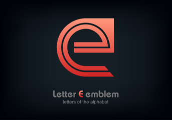 Fototapeta premium E Letter logo icon design typography template elements, ABC concept type as logotype, Leters of the alphabet, Vector illustration Eps 10