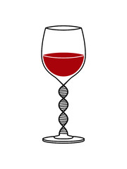 DNA Wein Design Glas Kultur Clipart Logo 