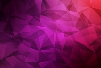Dark Purple, Pink vector abstract mosaic background.